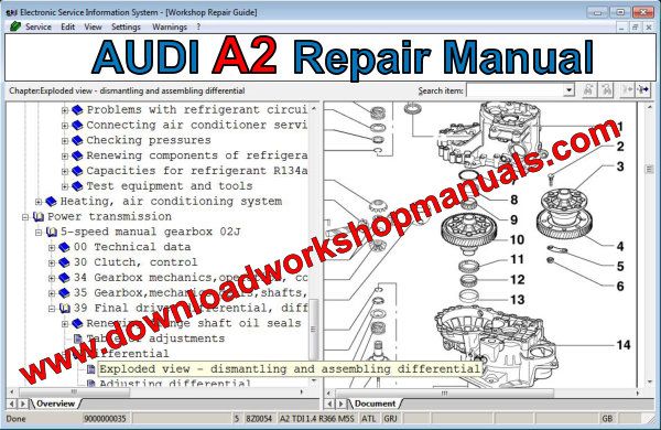 audi a2 repair manual